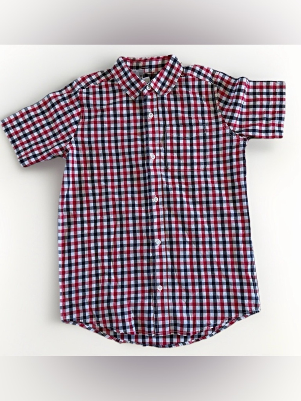 The Children’s Place Boys Plaid Button Up Shirt XL 14 NWT